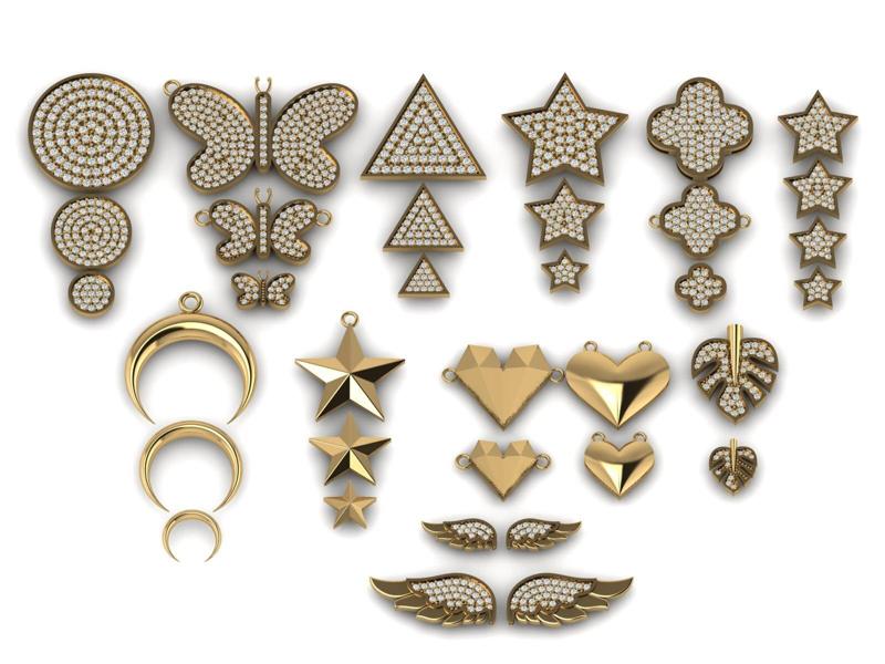 Necklace or earring pendant collection