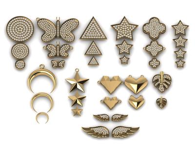 Necklace or earring pendant collection