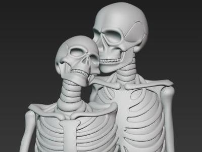 Eternal Love: Two Skeletons in Love! 