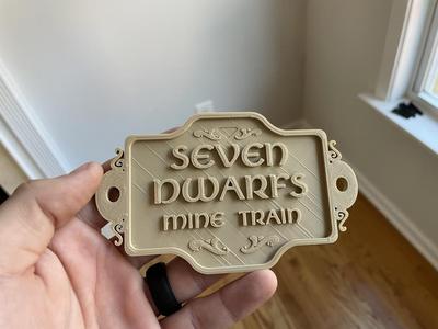 Seven Dwarfs Mine Train sign