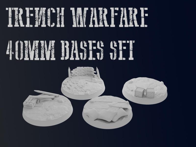 40 mm Trench Warfare Bases Set