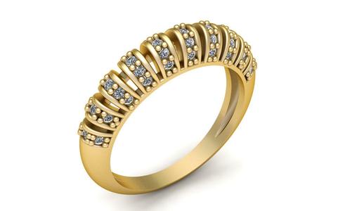 Golden Radiance Diamond Band