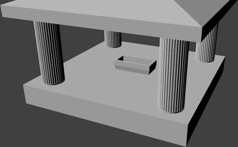 Old Greek temple for Birds