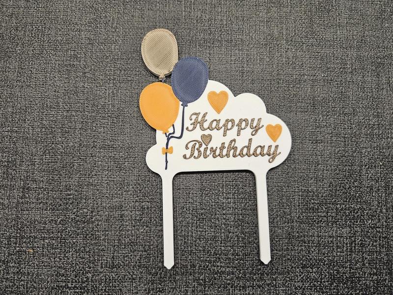 Caketopper Happy Birthday