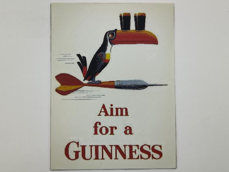 Guinness advertising poster - Aim for - hueforge
