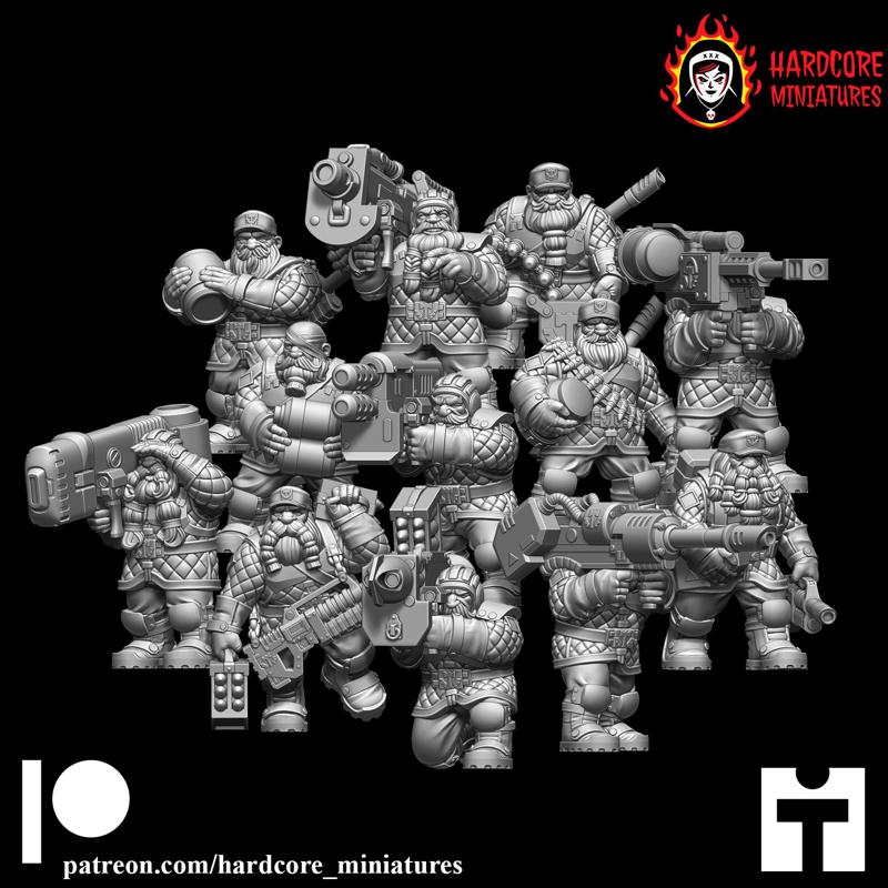 Space Dwarves Heavy Weapons Team
