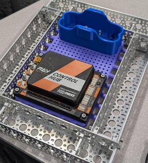 goPlate FTC Robotics Electronics Mount Panel for goBilda, Rev and other 8mm  / 24mm Grid Systems
