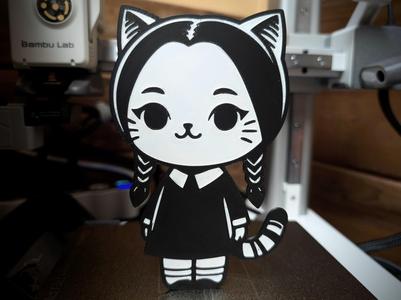 Wednesday Addams Cat