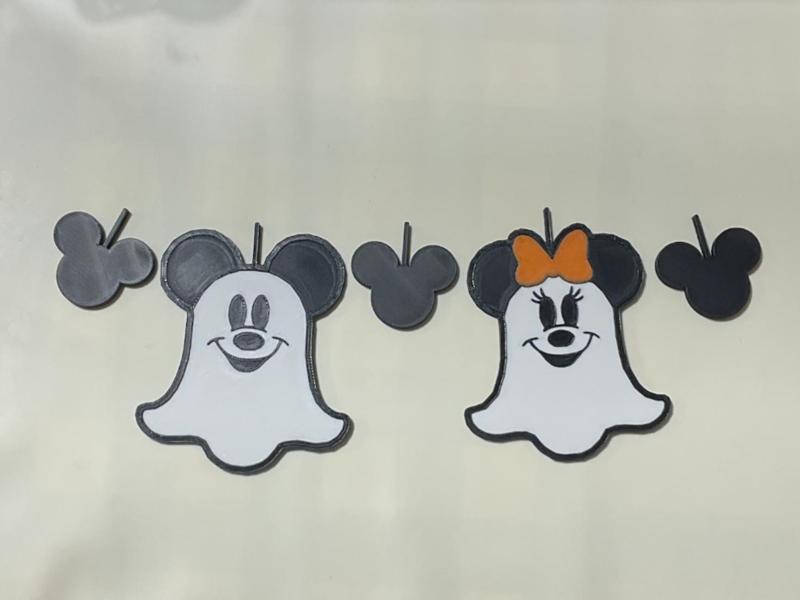 Mickey+Minnie Disney Halloween Ghost Garland
