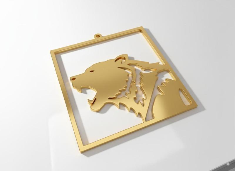 Roaring Bear Pendant Digital File