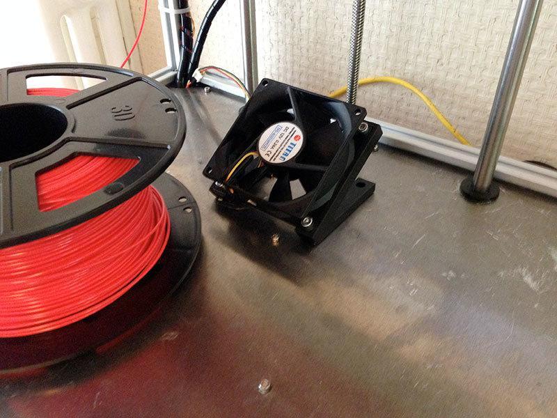 SmartAlu 80mm hotbed post-printing cooling fan support