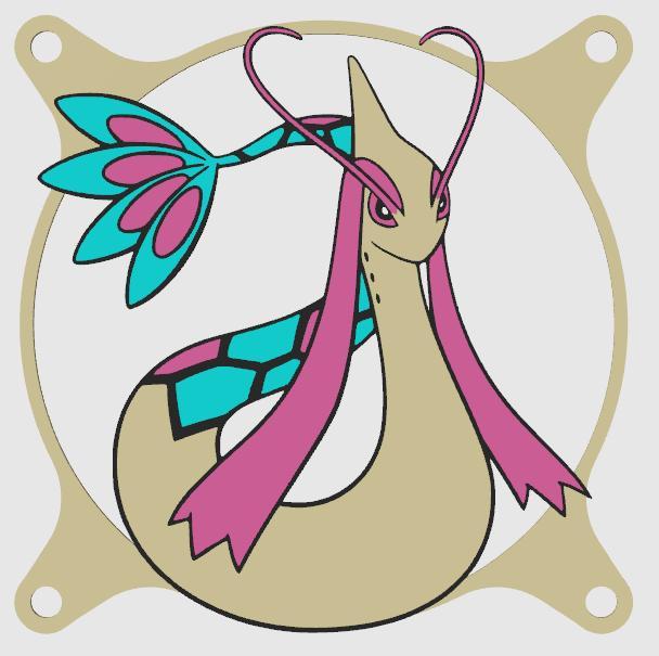 FAN COVER 120mm POKEMON Milotic Multicolor 4 Collors