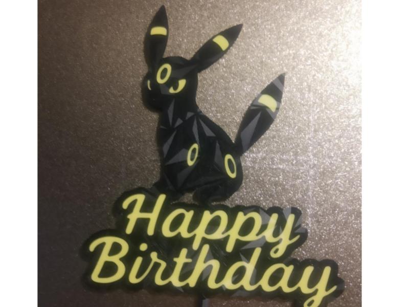 Cake topper Umbreon pokemon