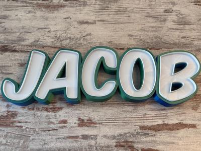 LED Name Lamp - JACOB