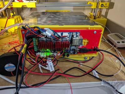 Azteeg X5 Mini to Print-Rite DIY mounting adapter w/USB cable clamp
