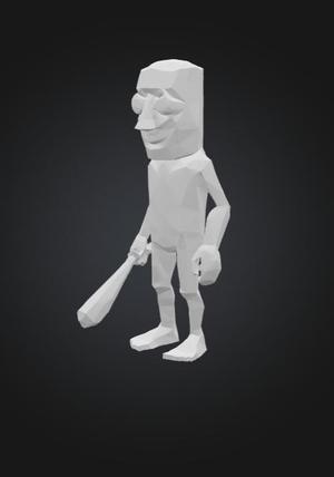 Tung Tung Tung Sahur Low Poly