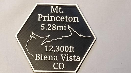 Maverick's Trail Badge Hexagon Mt. Princeton Buena Vista Colorado