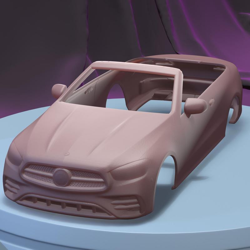MERCEDES-BENZ E-CLASS CABRIO AMG LINE 2021 (1/24) printable car body