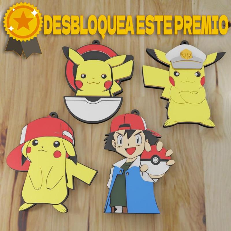 SPECIAL PACK 4 KEYCHAINS / KEYCHAIN (UNLOCK IT FOR FREE BY COMPLETING THE MEGA PACK))