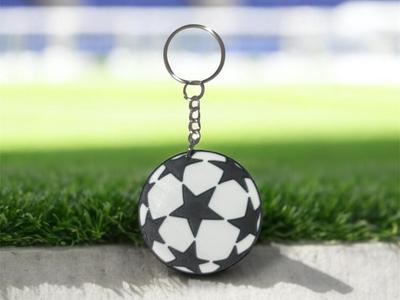 soccer champions relief ball keychain