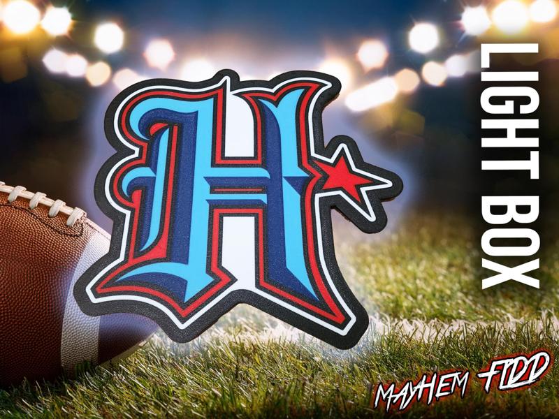 Houston Texans H-Town - LED Light Box (5/4 Colors)