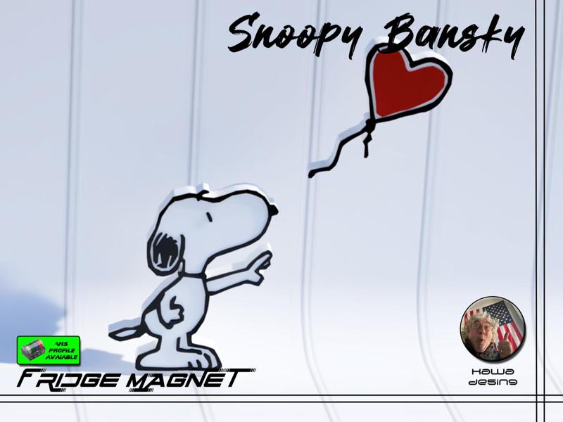Snoopy Bansky Fridge Magnet