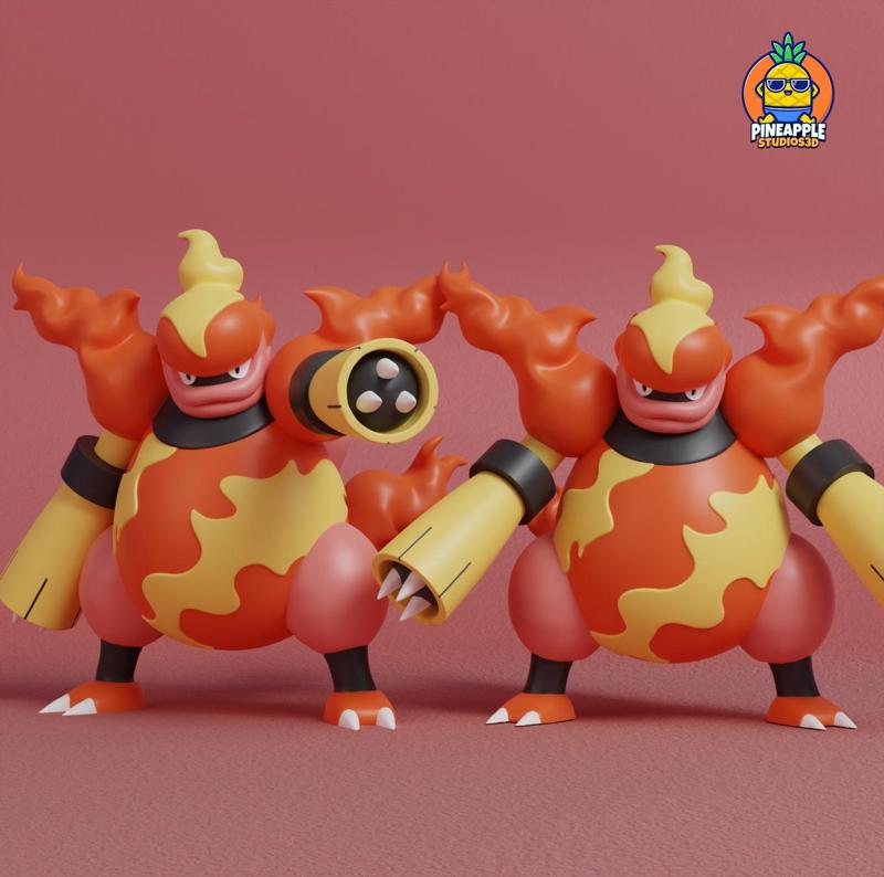 Pokemon - Magmortar with 2 poses