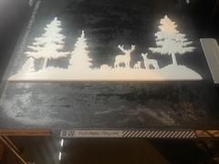 family of deer in nature silhouette