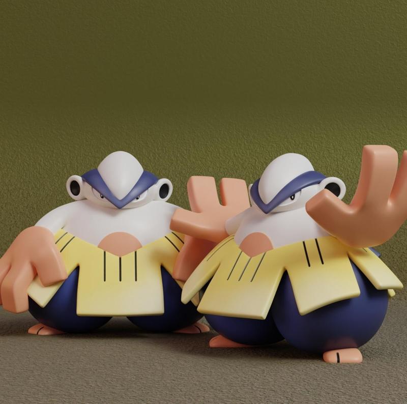 Pokemon - Hariyama with 2 poses