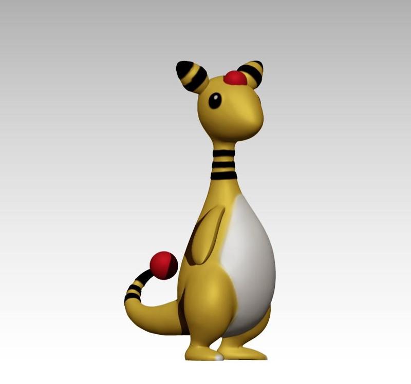 Ampharos (Pharamp) 3D Model - Pokemon