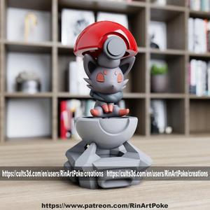 Zoura in the Pokeball from pokemon