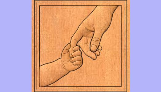 ADULT AND CHILD HAND