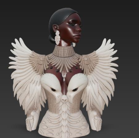 doll, doll head, mannequin, face, human face, anime, hairstyle, decoration, bust, chain, beautiful hairstyle, face for makeup, girls, fashion girls