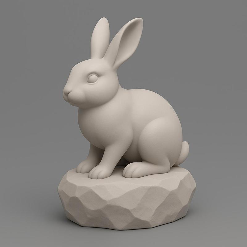 The Rabbit on Rock – 3D Print STL