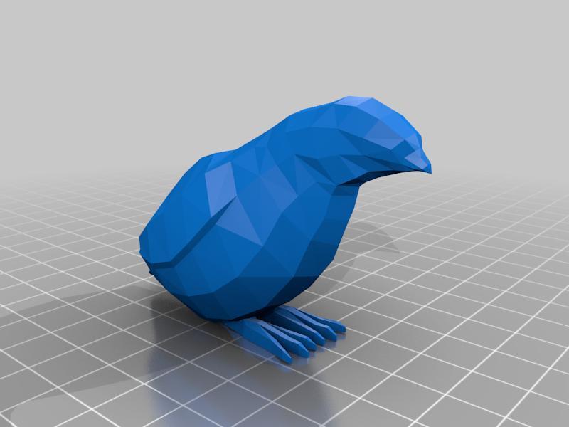 Low Poly Common Quail
