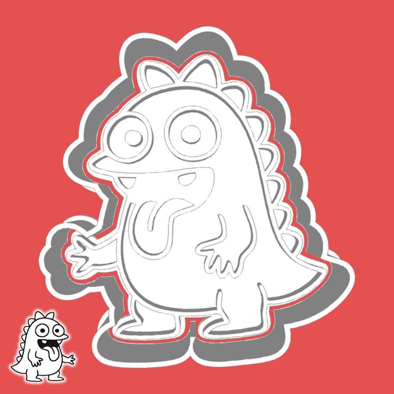 Cute monsters cookie cutters - frogo souee monster