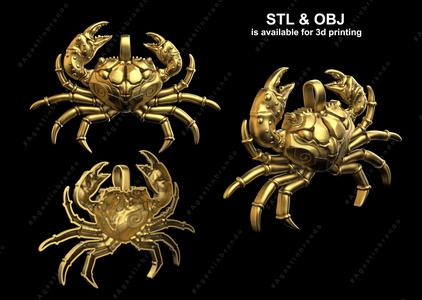 Crab 3D pendant designs STL