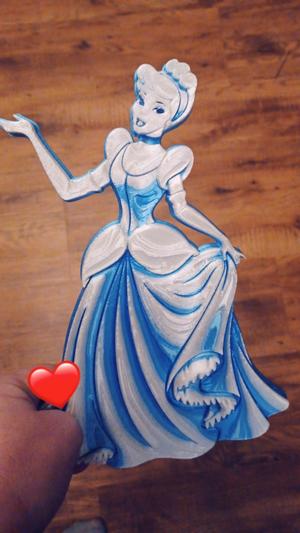 Cinderella Princess 3d decor/ Wall art/ Cake topper/ Birthday decor