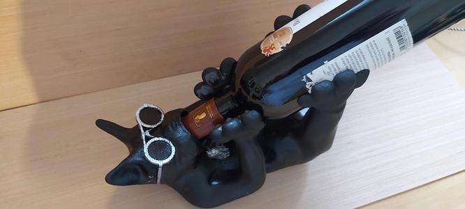 BUTLER DOG BULLDOG WINE BOTTLE HOLDER WINE