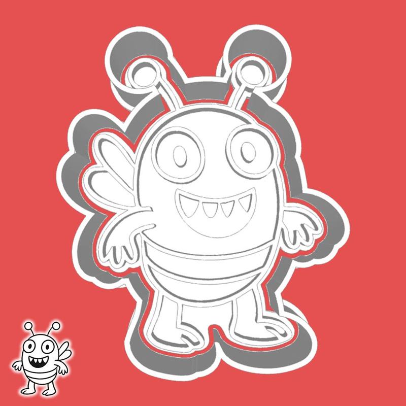 Cute monsters cookie cutters - buzzbug monster