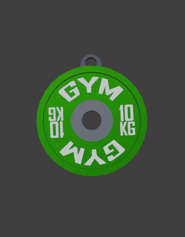 GYM disc keychain