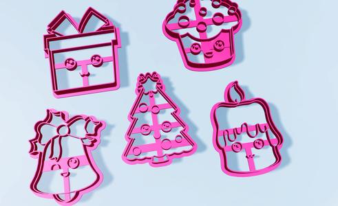 Christmas Cookie Cutter Set x5