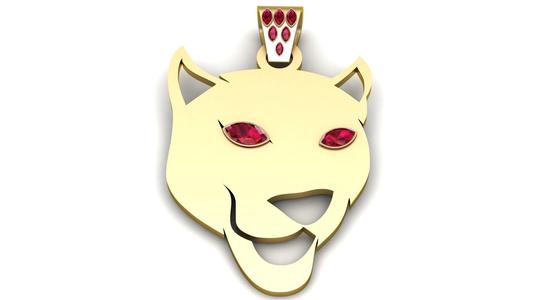Wolf Faces Pendant   3d printable model