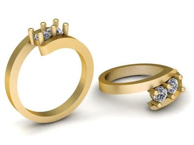 Modern Tension-Set Ring