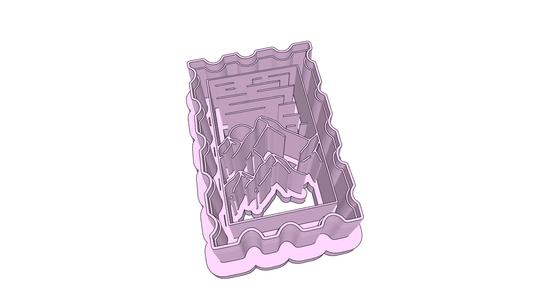 5 Mail Stamp with Designs Clay Cutter - 35mm