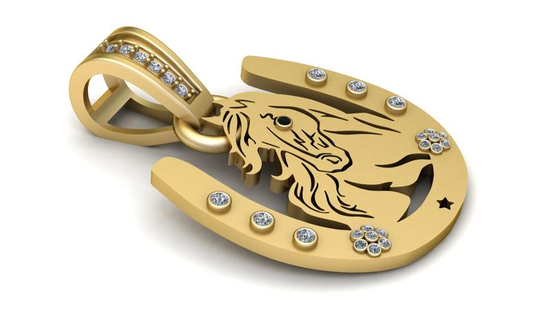 Horseshoe  pendant 3d printable model