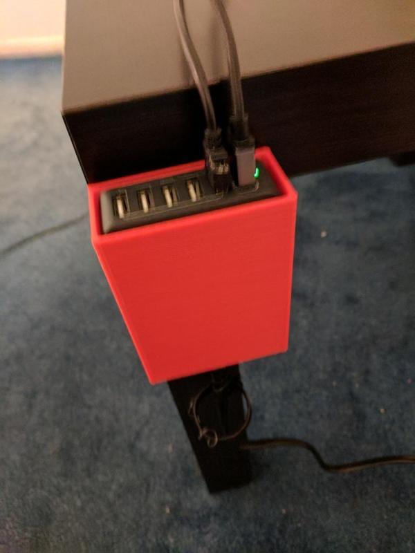 Holder for 6-port USB wall charger