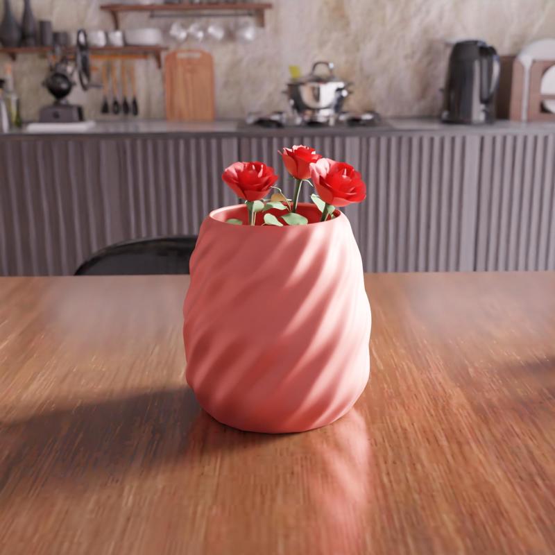 3D Smooth Vase Stl File - 010