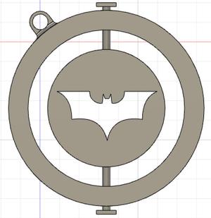 Batman rotating key ring