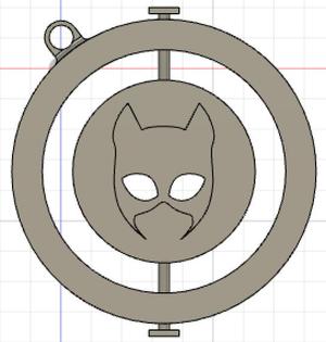 Catwoman rotating key ring